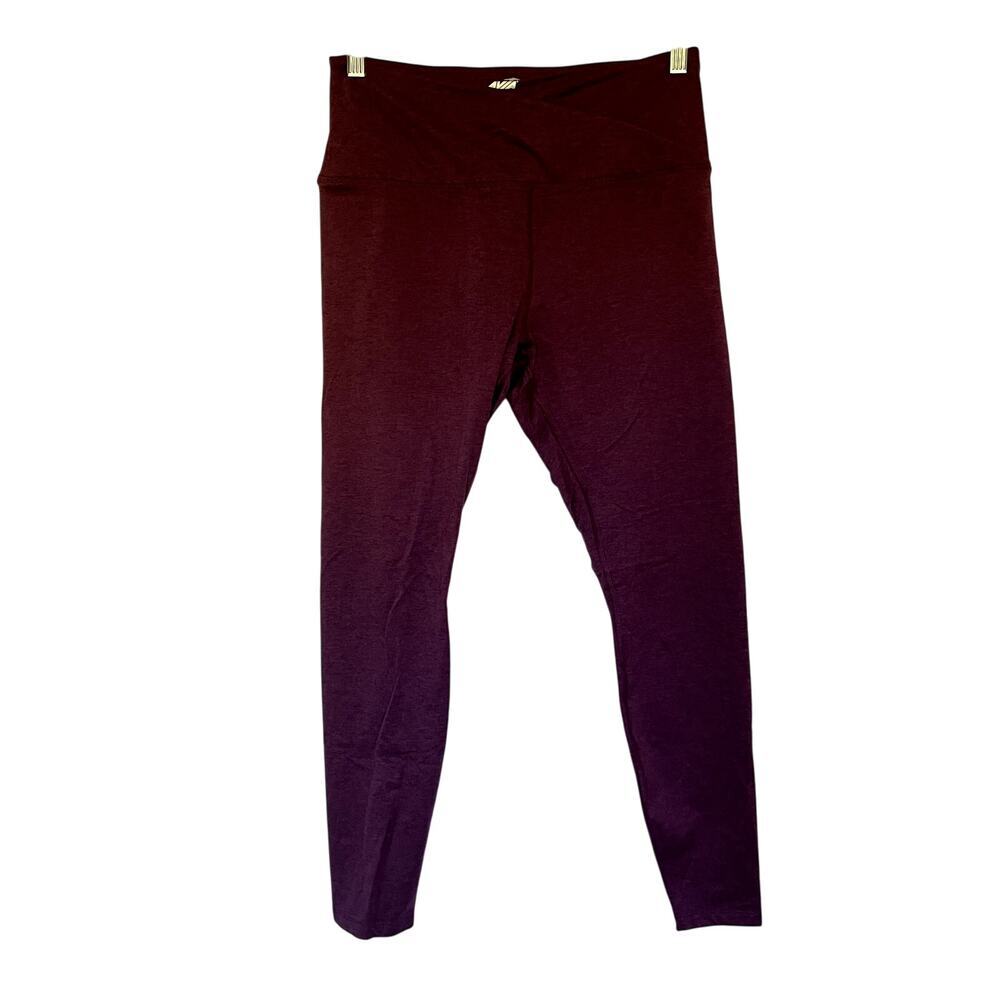 Avia purple pink leggings women's size medium criss cross front athleisure